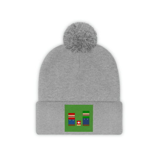 Pom Pom Knit Beanie #6 M & L